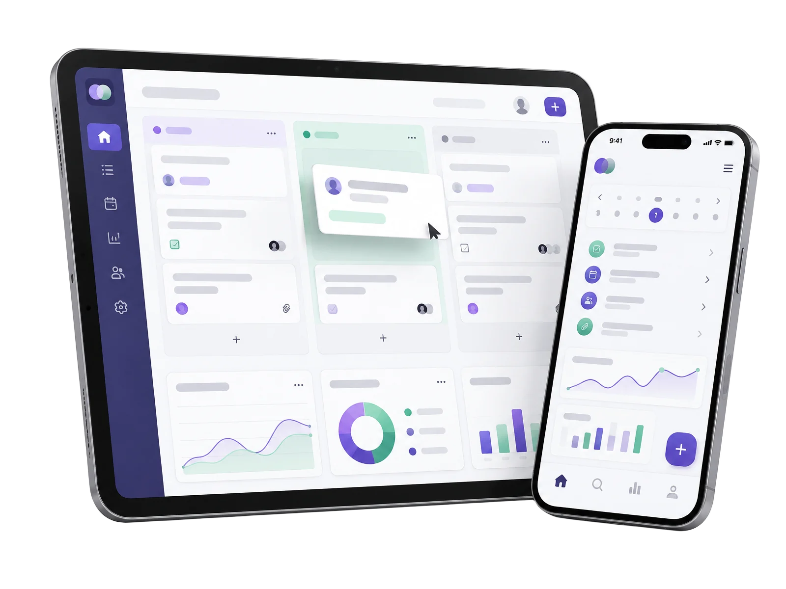 Preview of the Notion Viora demo on tablet and smartphone